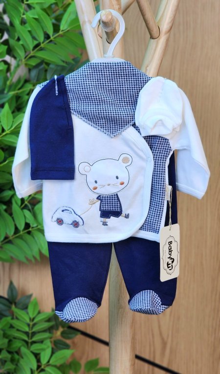 طقم ولادي 5 قطع  قطن 100%