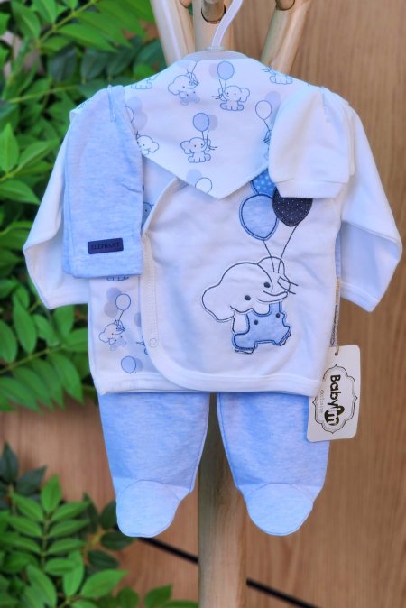 طقم ولادي 5قطع قطن 100%